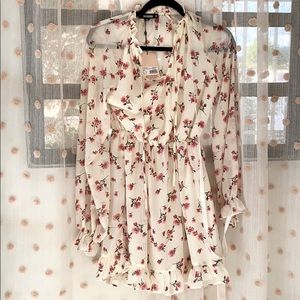Long Sleeve Floral Missguided Dress